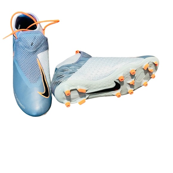Nike Phantom Vision Cleats - Light Gray and Bright Orange main image 8
